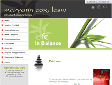 Tablet Screenshot of maryanncoxlcsw.com